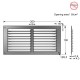 AIR VENTILATION GRILLE COVER WITH INSECTS NET 10x20cm / ALUM